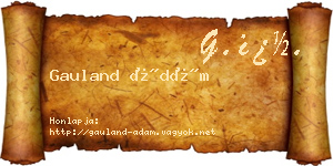 Gauland Ádám névjegykártya